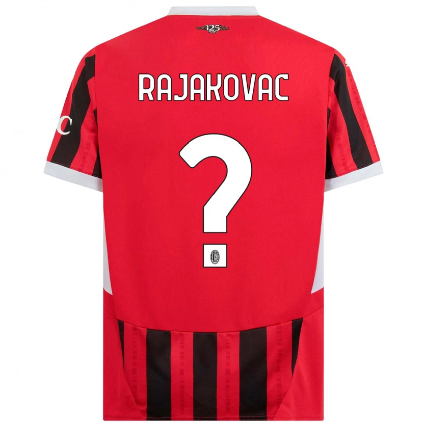 Danxen Enfant Maillot Mihajlo Rajakovac #0 Rouge Noir Tenues Domicile 2024/25 T-Shirt