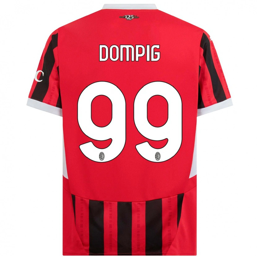 Danxen Enfant Maillot Chanté Dompig #99 Rouge Noir Tenues Domicile 2024/25 T-Shirt