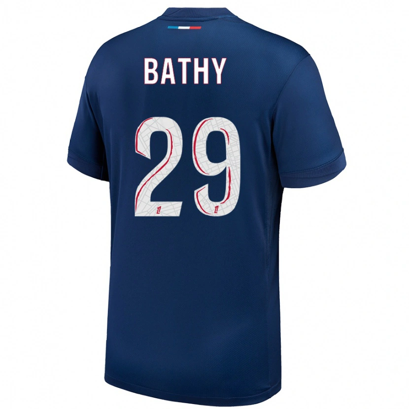 Danxen Enfant Maillot Griedge Mbock Bathy #29 Bleu Marine Blanc Tenues Domicile 2024/25 T-Shirt