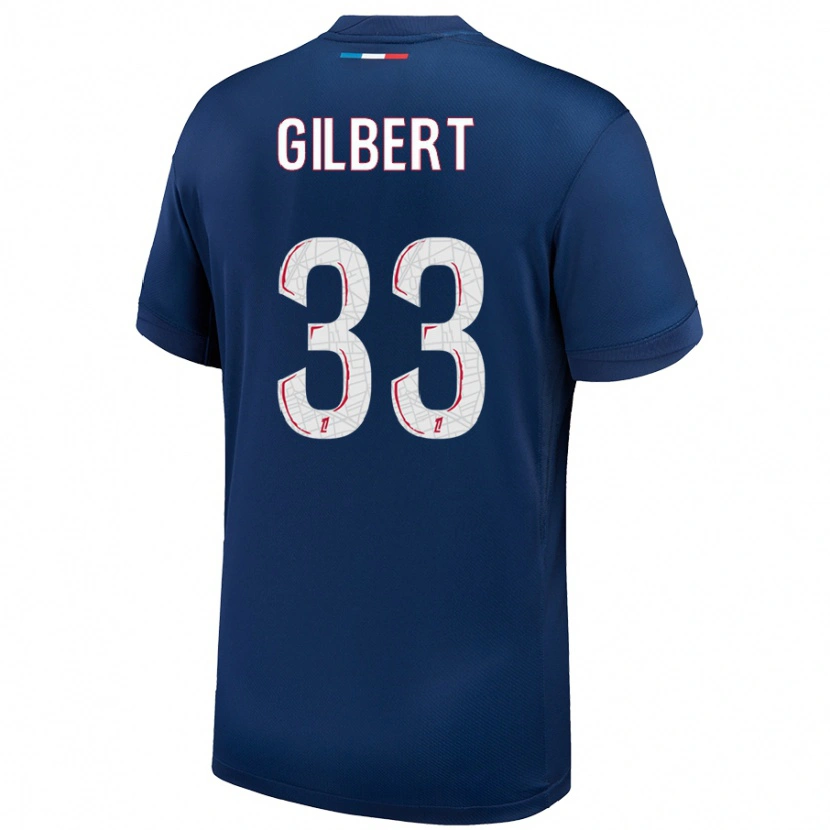 Danxen Enfant Maillot Tara Elimbi Gilbert #33 Bleu Marine Blanc Tenues Domicile 2024/25 T-Shirt