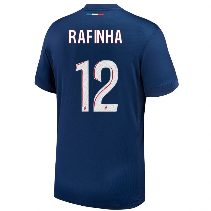 Danxen Enfant Maillot Rafinha #12 Bleu Marine Blanc Tenues Domicile 2024/25 T-Shirt