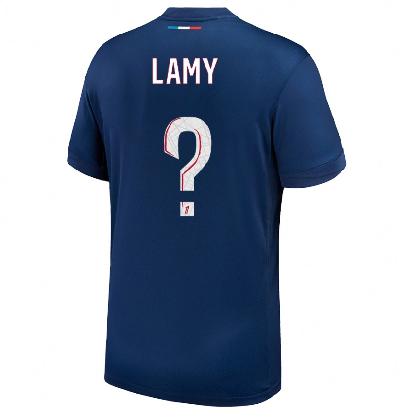 Danxen Enfant Maillot Hugo Lamy #0 Bleu Marine Blanc Tenues Domicile 2024/25 T-Shirt