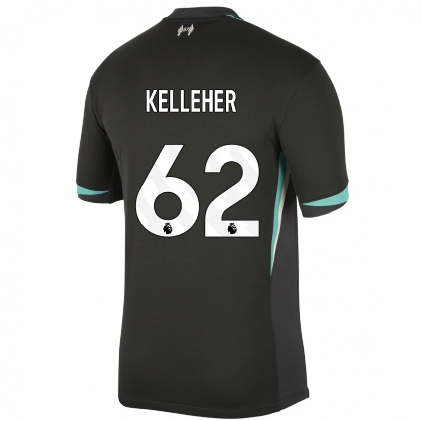 Danxen Enfant Maillot Caoimhín Kelleher #62 Noir Anthracite Blanc Tenues Extérieur 2024/25 T-Shirt