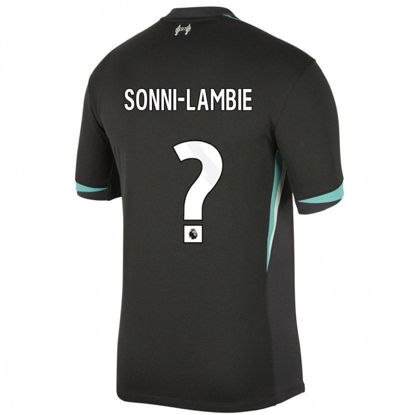 Danxen Enfant Maillot Joshua Sonni-Lambie #0 Noir Anthracite Blanc Tenues Extérieur 2024/25 T-Shirt