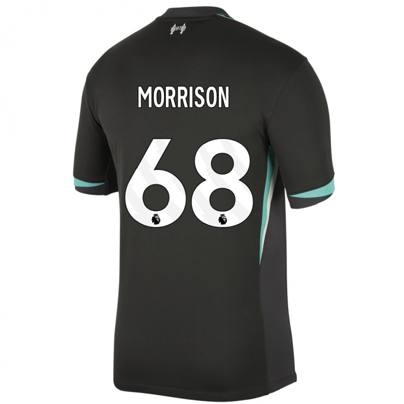 Danxen Enfant Maillot Kieran Morrison #68 Noir Anthracite Blanc Tenues Extérieur 2024/25 T-Shirt