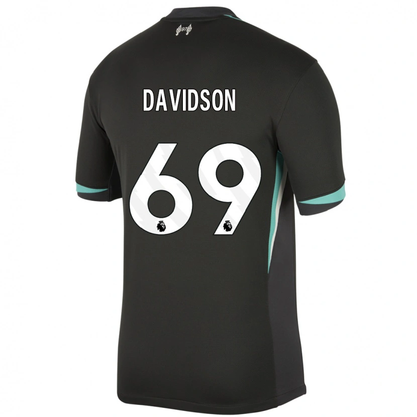 Danxen Enfant Maillot Josh Davidson #69 Noir Anthracite Blanc Tenues Extérieur 2024/25 T-Shirt