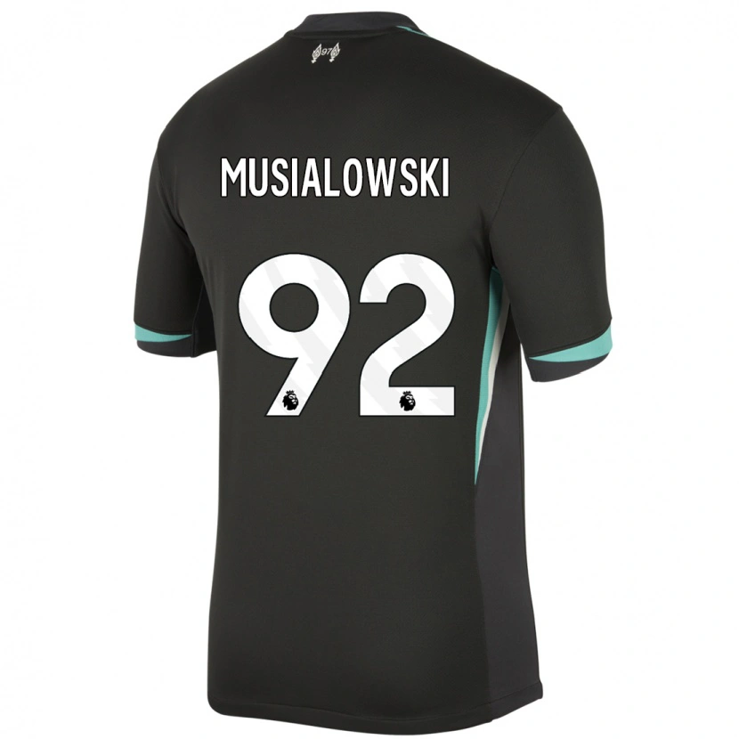 Danxen Enfant Maillot Mateusz Musialowski #92 Noir Anthracite Blanc Tenues Extérieur 2024/25 T-Shirt