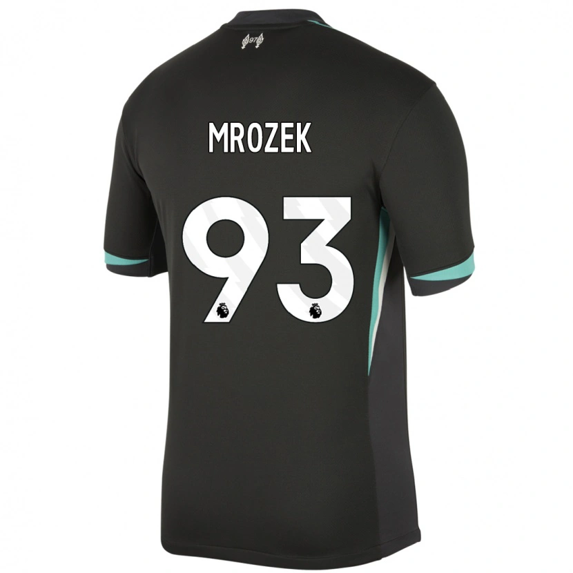 Danxen Enfant Maillot Fabian Mrozek #93 Noir Anthracite Blanc Tenues Extérieur 2024/25 T-Shirt