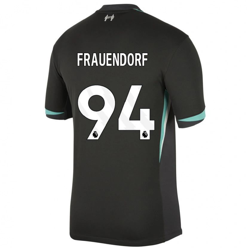 Danxen Enfant Maillot Melkamu Frauendorf #94 Noir Anthracite Blanc Tenues Extérieur 2024/25 T-Shirt