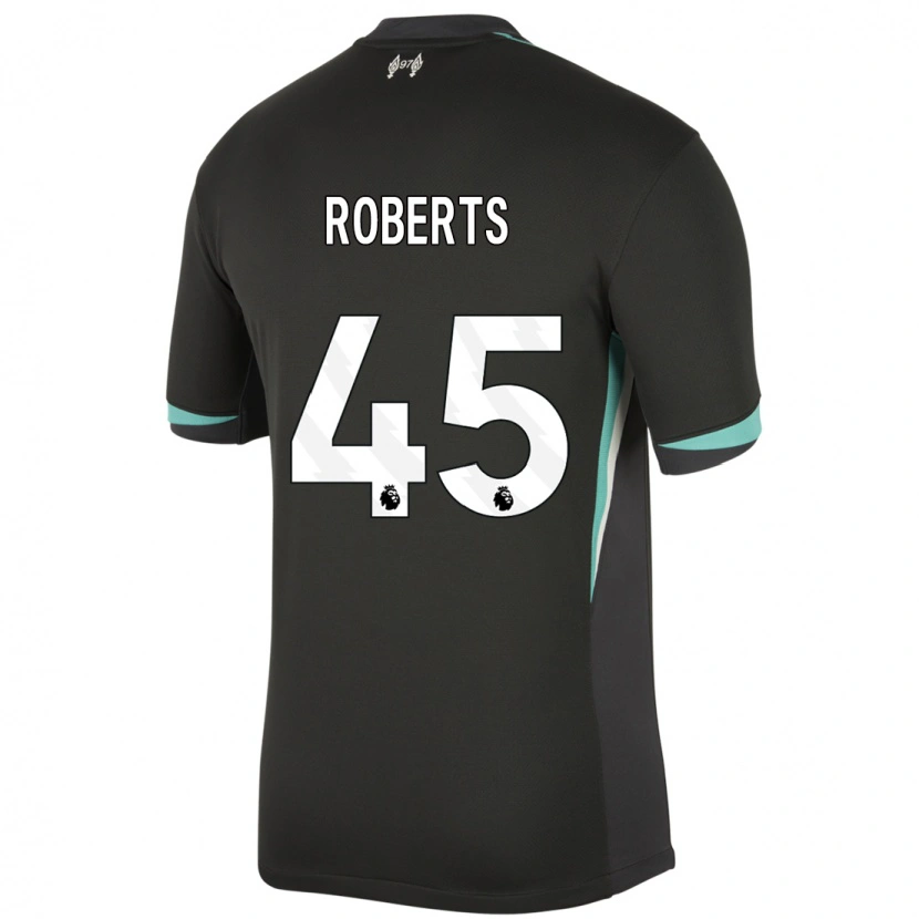 Danxen Enfant Maillot Iwan Roberts #45 Noir Anthracite Blanc Tenues Extérieur 2024/25 T-Shirt