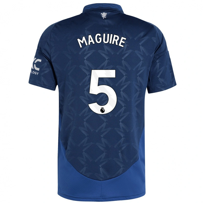 Danxen Enfant Maillot Harry Maguire #5 Indigo Tenues Extérieur 2024/25 T-Shirt