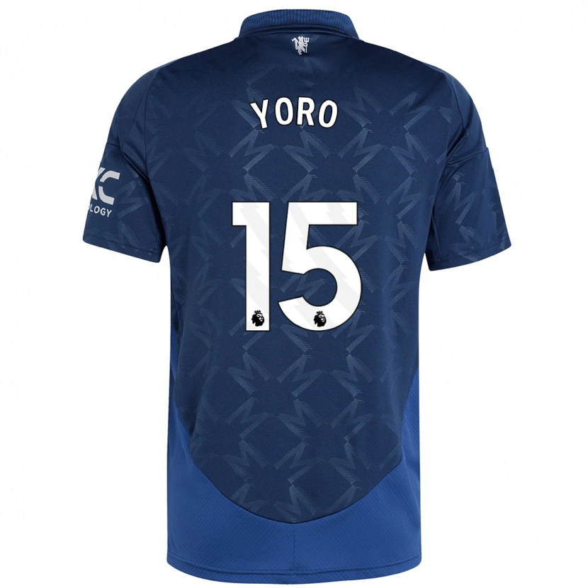 Danxen Enfant Maillot Leny Yoro #15 Indigo Tenues Extérieur 2024/25 T-Shirt