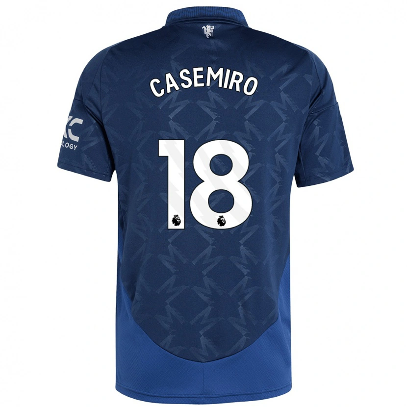 Danxen Enfant Maillot Casemiro #18 Indigo Tenues Extérieur 2024/25 T-Shirt