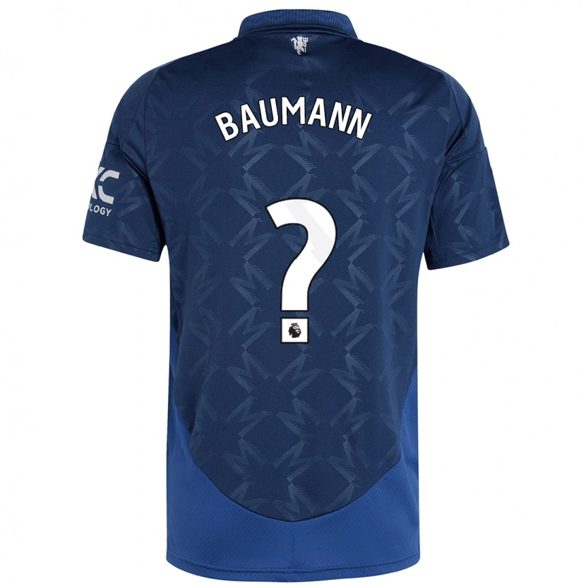 Danxen Enfant Maillot Zach Baumann #0 Indigo Tenues Extérieur 2024/25 T-Shirt