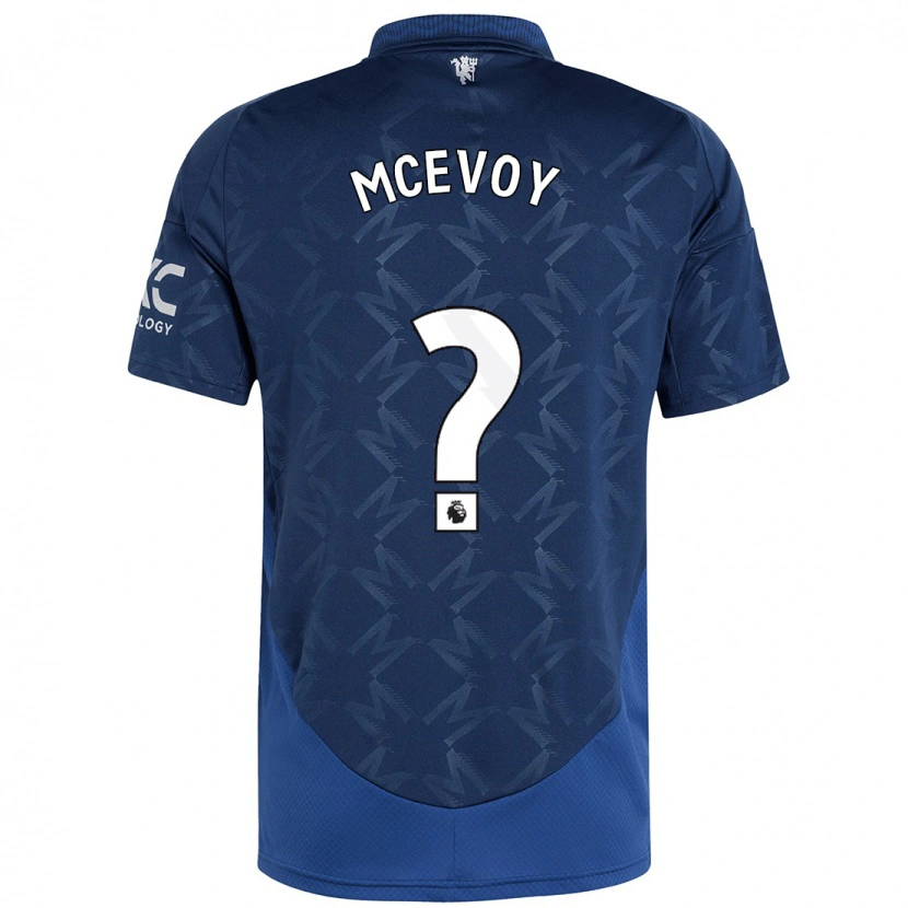 Danxen Enfant Maillot Jay Mcevoy #0 Indigo Tenues Extérieur 2024/25 T-Shirt