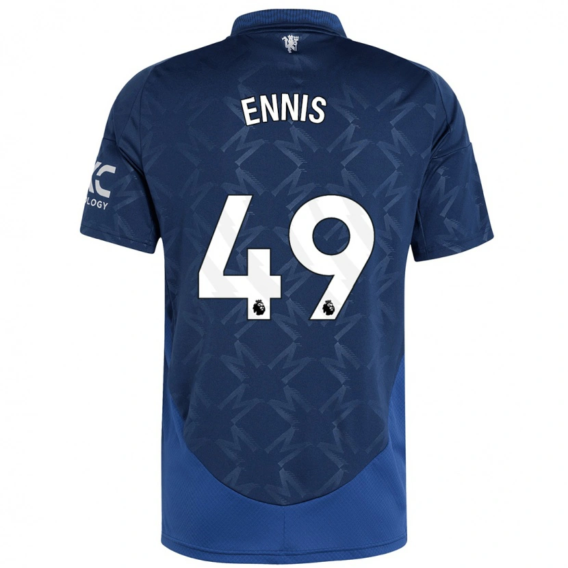 Danxen Enfant Maillot Ethan Ennis #49 Indigo Tenues Extérieur 2024/25 T-Shirt