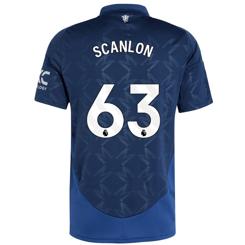 Danxen Enfant Maillot James Scanlon #63 Indigo Tenues Extérieur 2024/25 T-Shirt