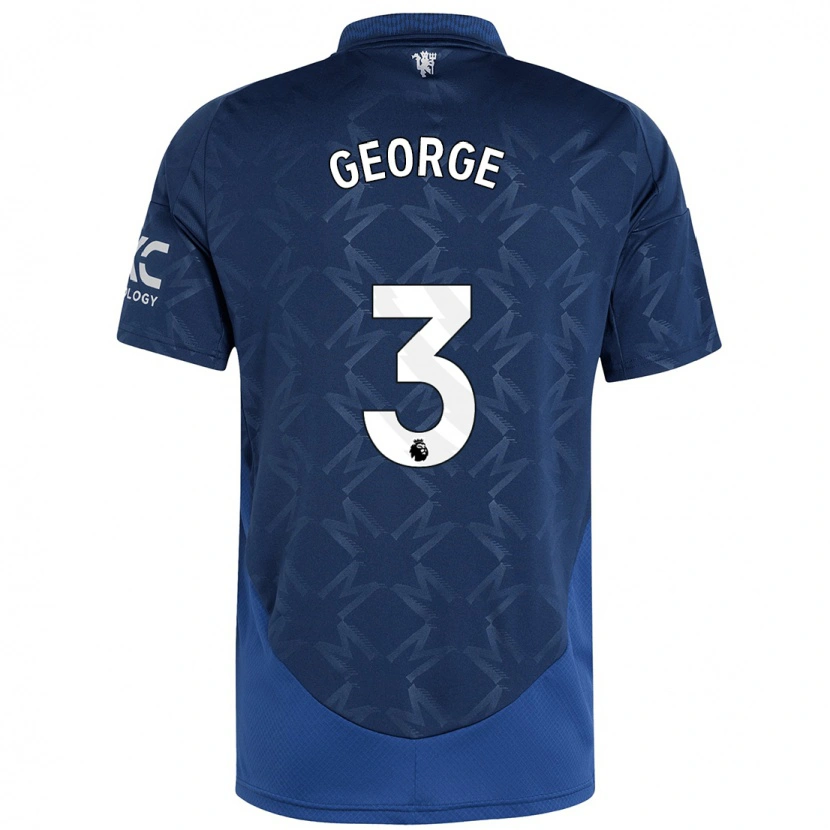 Danxen Enfant Maillot Gabby George #3 Indigo Tenues Extérieur 2024/25 T-Shirt