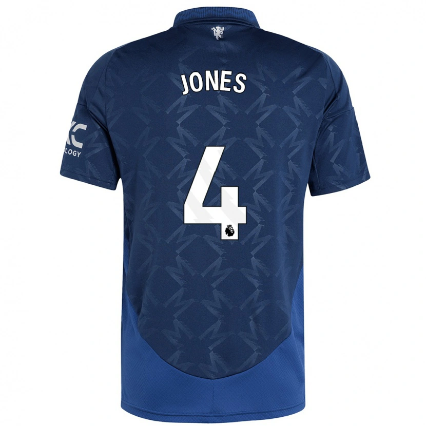 Danxen Enfant Maillot Phil Jones #4 Indigo Tenues Extérieur 2024/25 T-Shirt