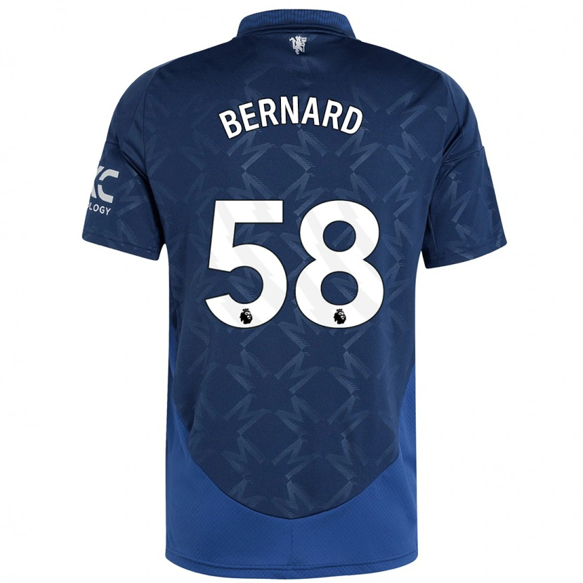 Danxen Enfant Maillot Bernard #58 Indigo Tenues Extérieur 2024/25 T-Shirt