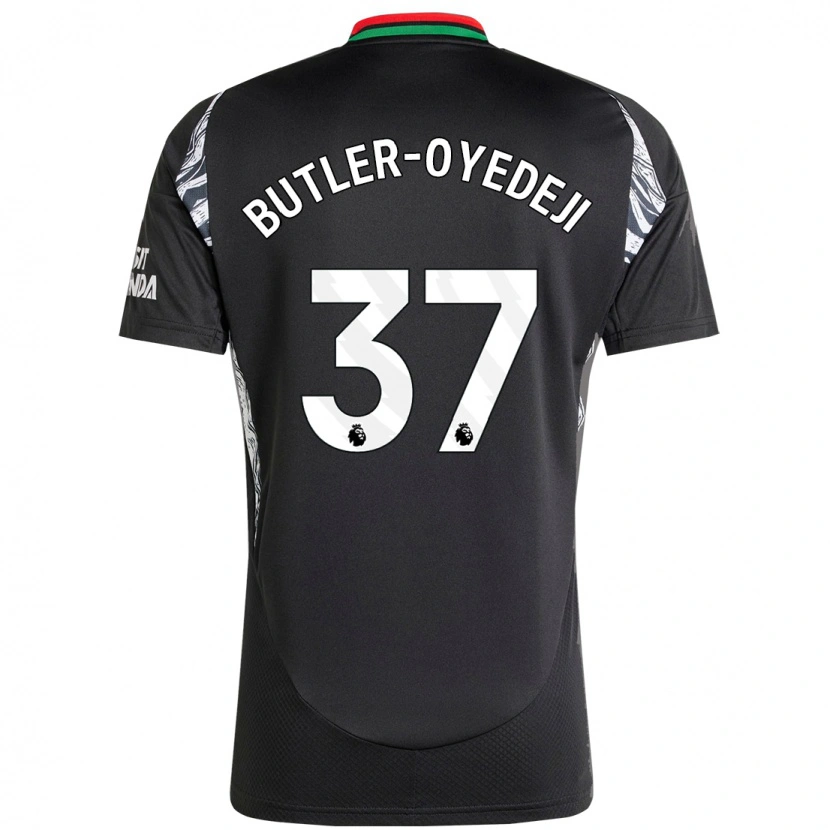 Danxen Enfant Maillot Nathan Butler-Oyedeji #37 Noir Tenues Extérieur 2024/25 T-Shirt