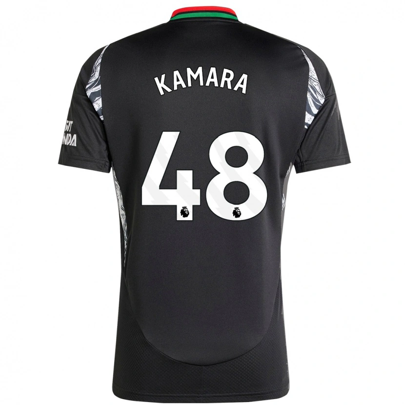 Danxen Enfant Maillot Osman Kamara #48 Noir Tenues Extérieur 2024/25 T-Shirt