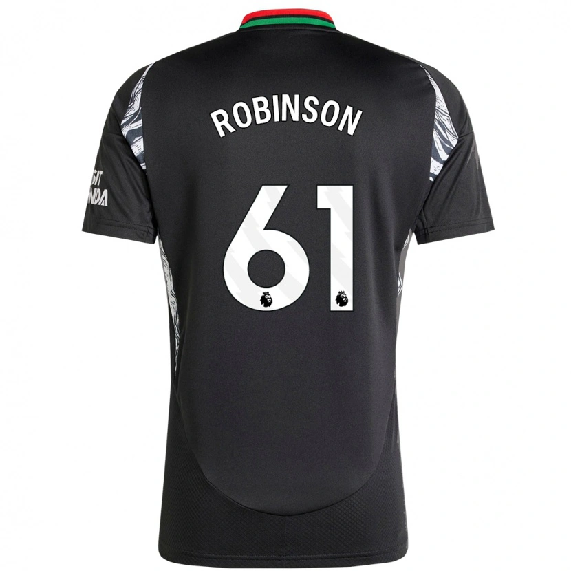 Danxen Enfant Maillot Josh Robinson #61 Noir Tenues Extérieur 2024/25 T-Shirt