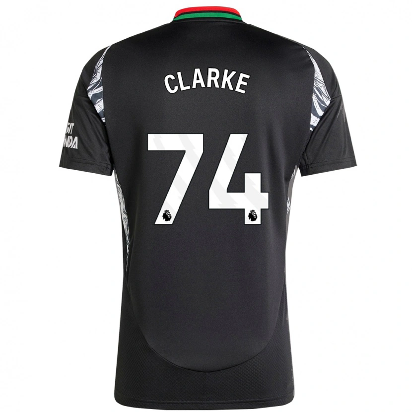 Danxen Enfant Maillot Brayden Clarke #74 Noir Tenues Extérieur 2024/25 T-Shirt