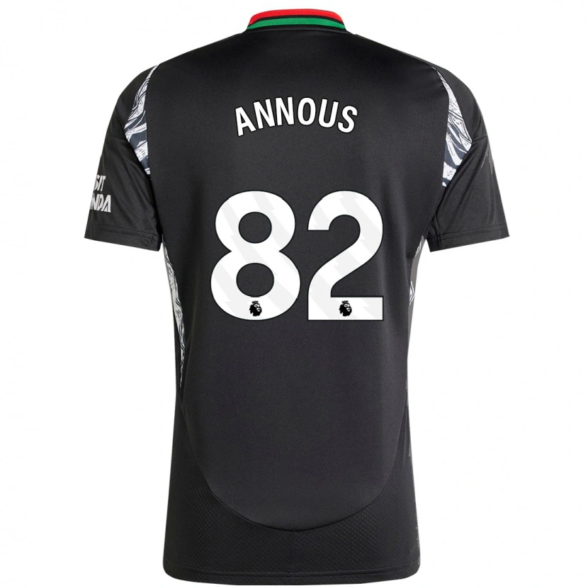 Danxen Enfant Maillot Andre Annous #82 Noir Tenues Extérieur 2024/25 T-Shirt