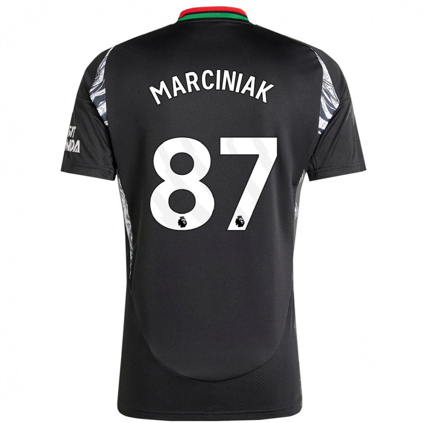 Danxen Enfant Maillot Alex Marciniak #87 Noir Tenues Extérieur 2024/25 T-Shirt