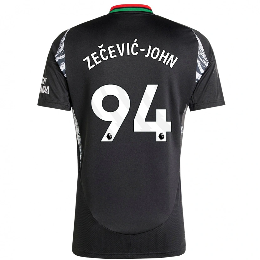 Danxen Enfant Maillot Louis Zečević-John #94 Noir Tenues Extérieur 2024/25 T-Shirt