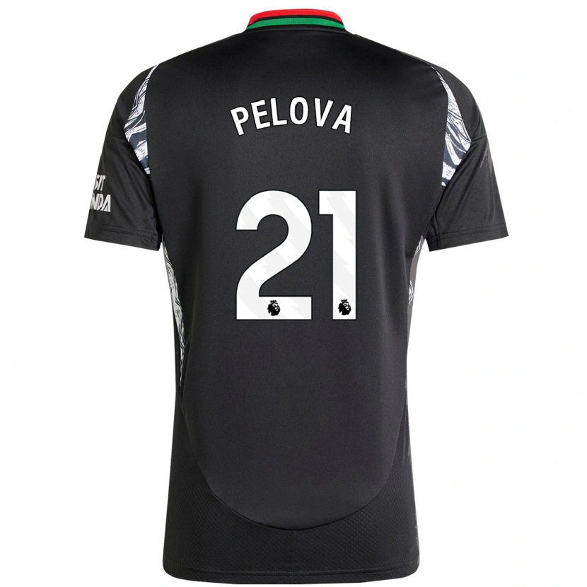 Danxen Enfant Maillot Victoria Pelova #21 Noir Tenues Extérieur 2024/25 T-Shirt