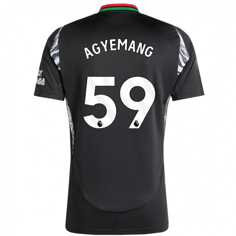 Danxen Enfant Maillot Michelle Agyemang #59 Noir Tenues Extérieur 2024/25 T-Shirt