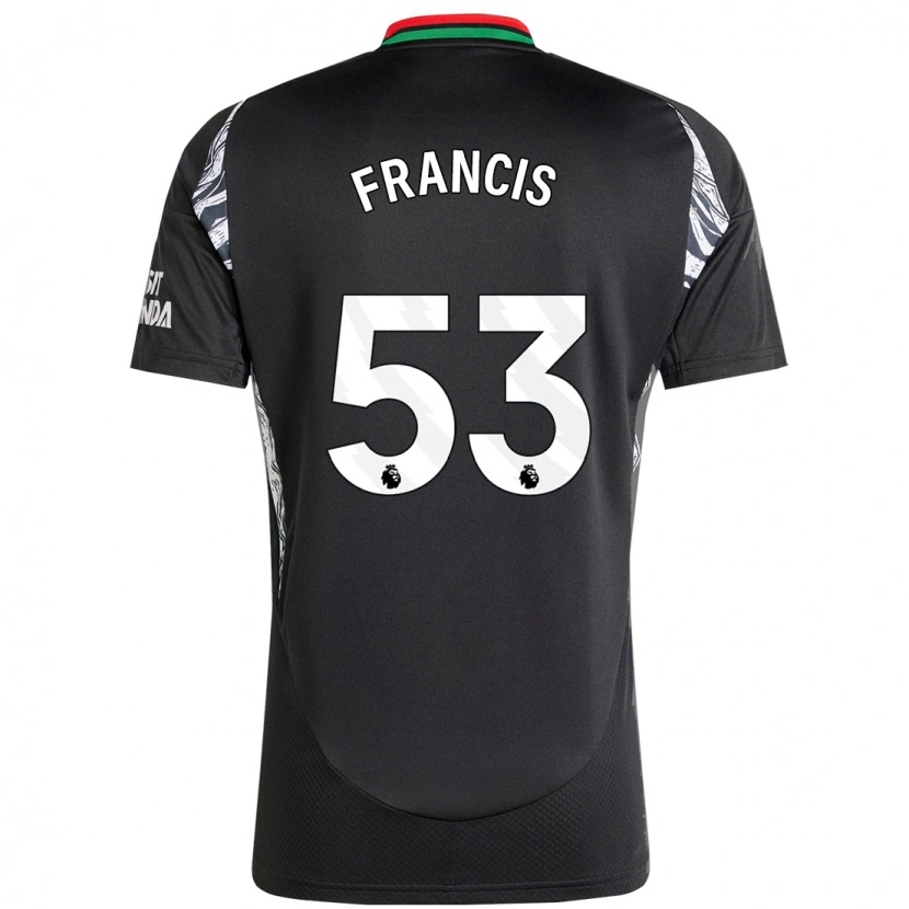 Danxen Enfant Maillot Jack Henry-Francis #53 Noir Tenues Extérieur 2024/25 T-Shirt