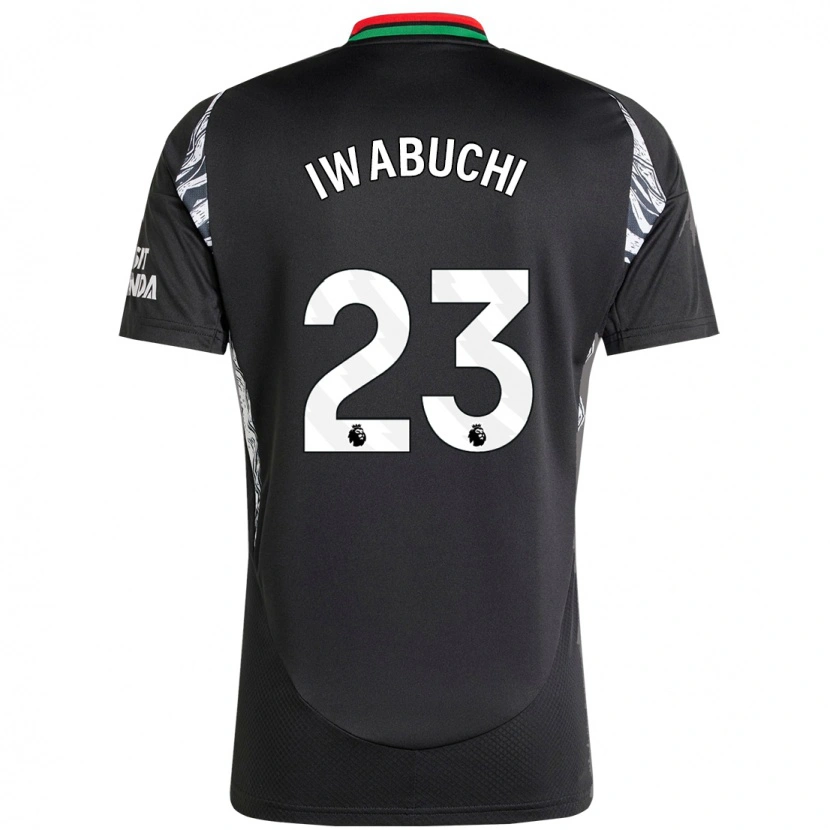 Danxen Enfant Maillot Mana Iwabuchi #23 Noir Tenues Extérieur 2024/25 T-Shirt