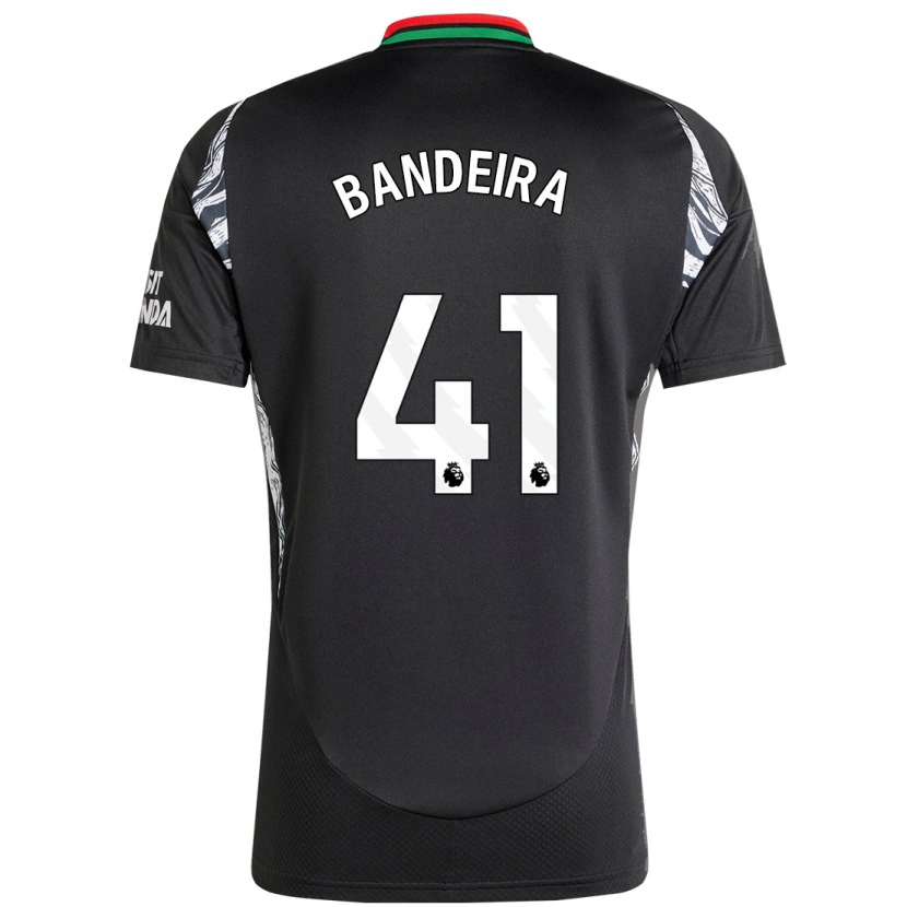 Danxen Enfant Maillot Mauro Bandeira #41 Noir Tenues Extérieur 2024/25 T-Shirt