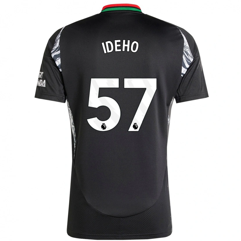 Danxen Enfant Maillot Joel Ideho #57 Noir Tenues Extérieur 2024/25 T-Shirt