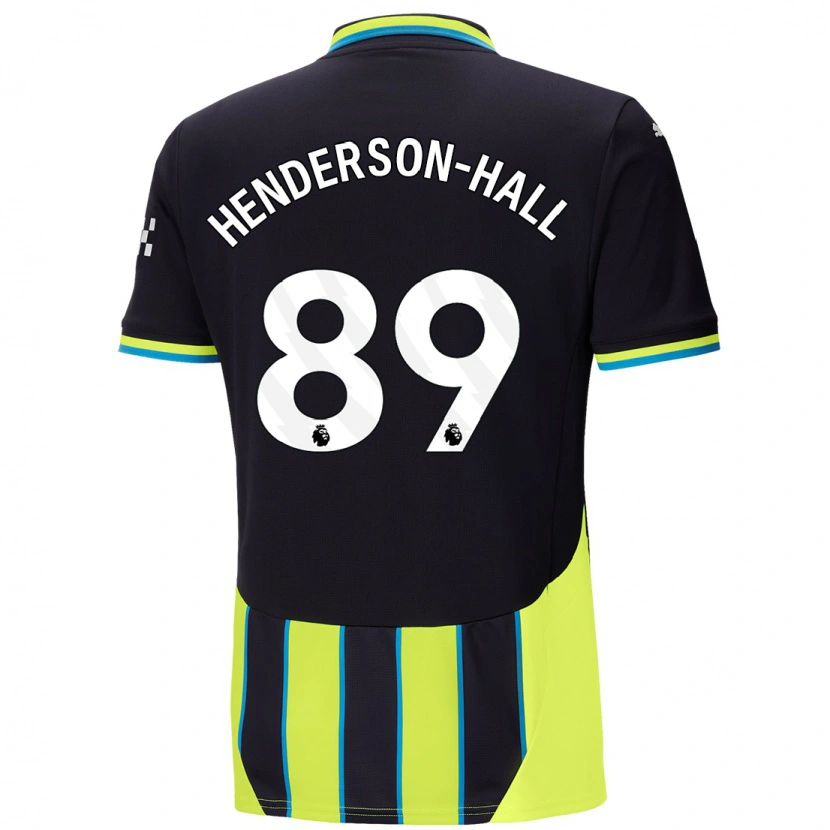 Danxen Enfant Maillot Matty Henderson-Hall #89 Bleu Jaune Tenues Extérieur 2024/25 T-Shirt