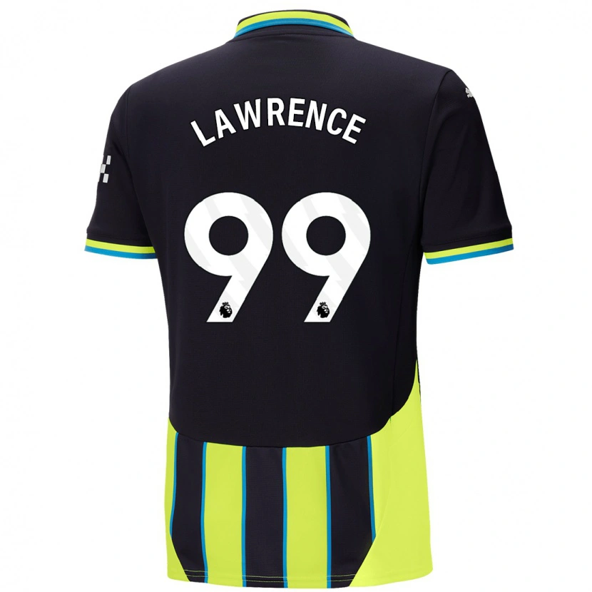 Danxen Enfant Maillot Emilio Lawrence #99 Bleu Jaune Tenues Extérieur 2024/25 T-Shirt