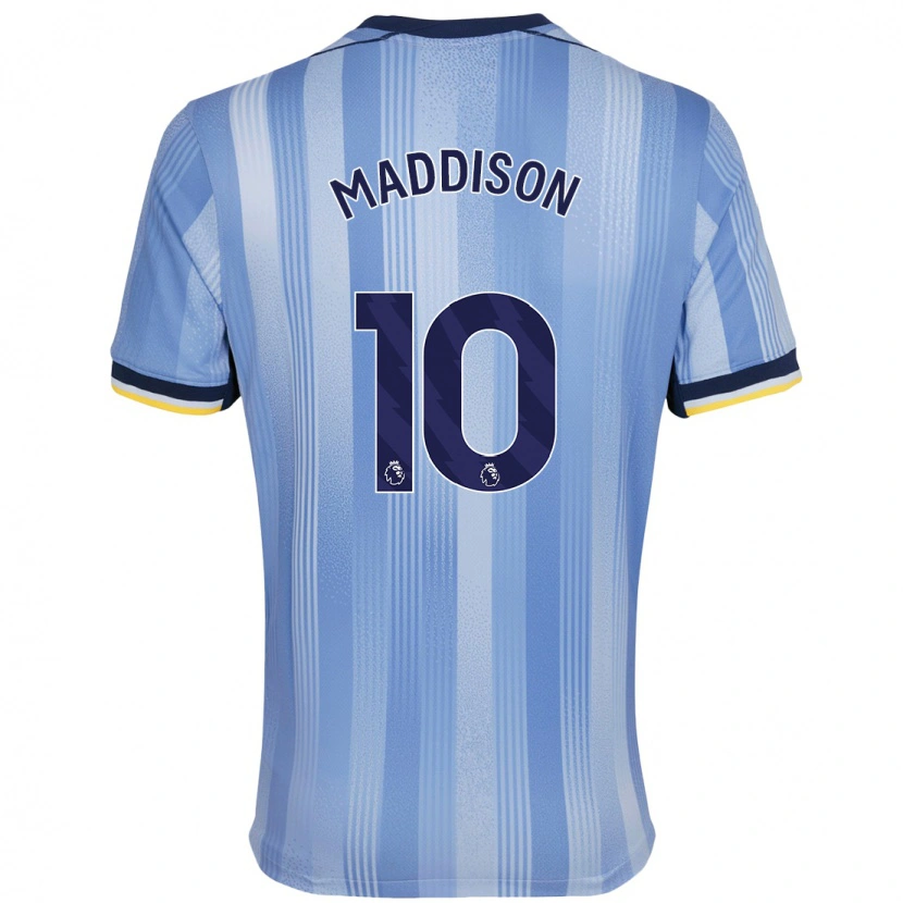 Danxen Enfant Maillot James Maddison #10 Bleu Clair Tenues Extérieur 2024/25 T-Shirt