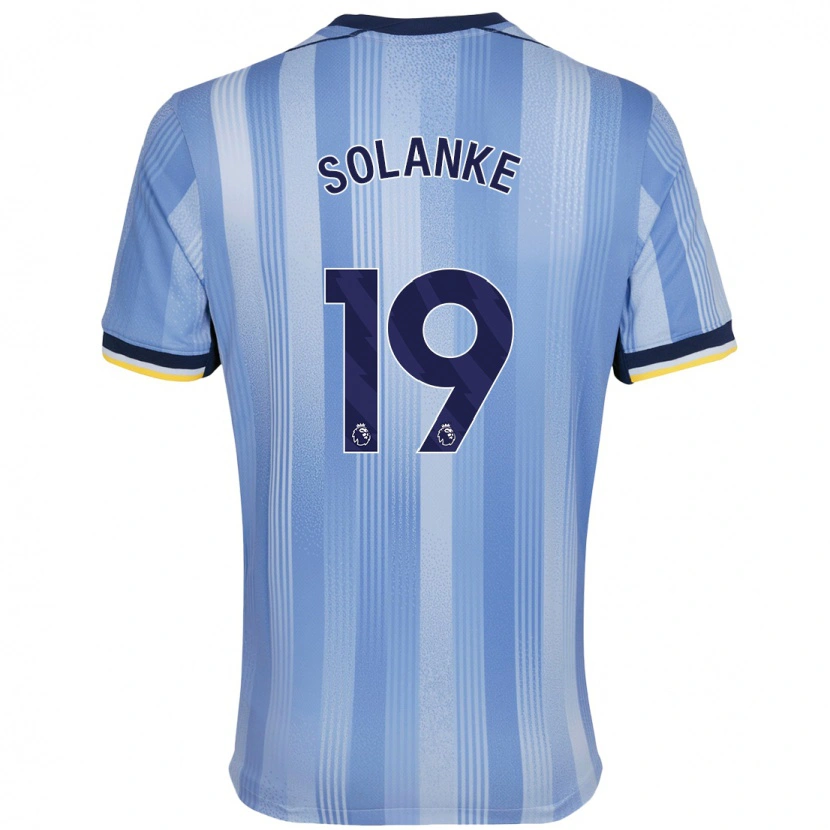 Danxen Enfant Maillot Dominic Solanke #19 Bleu Clair Tenues Extérieur 2024/25 T-Shirt