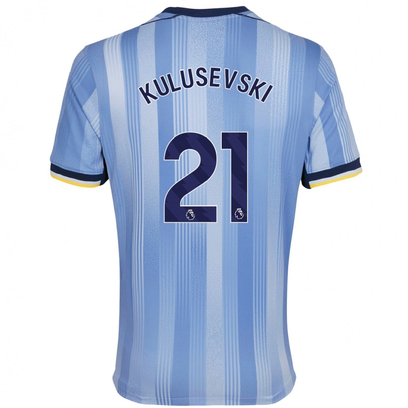 Danxen Enfant Maillot Dejan Kulusevski #21 Bleu Clair Tenues Extérieur 2024/25 T-Shirt