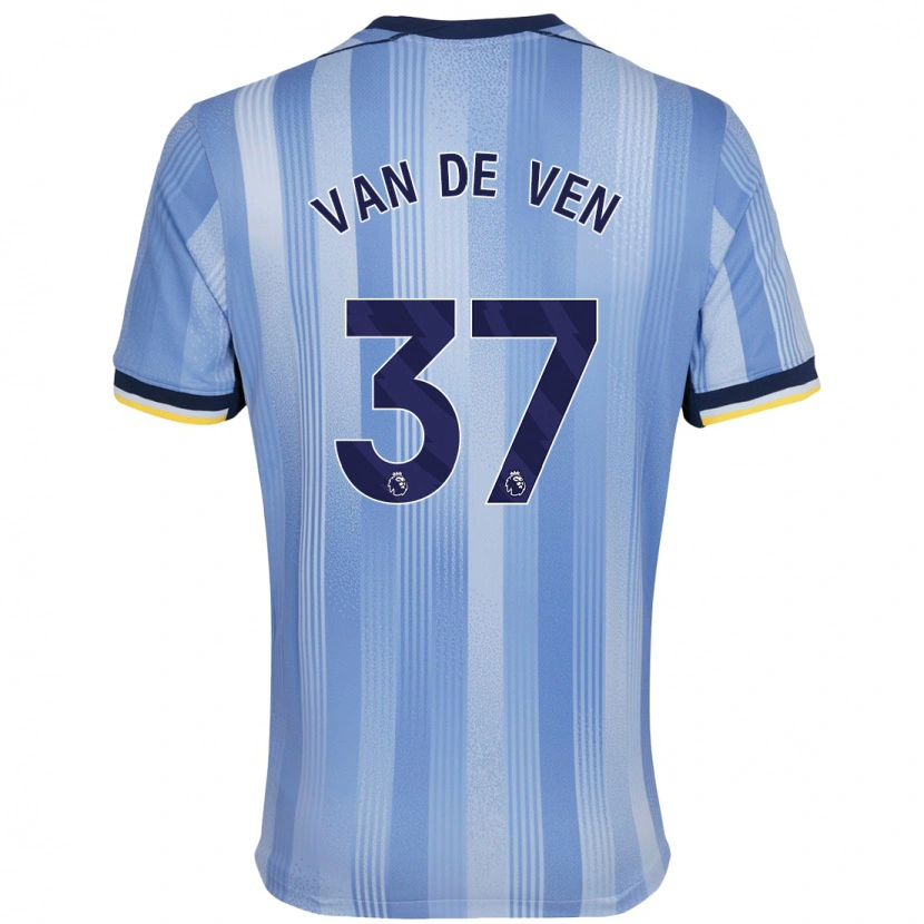 Danxen Enfant Maillot Micky Van De Ven #37 Bleu Clair Tenues Extérieur 2024/25 T-Shirt