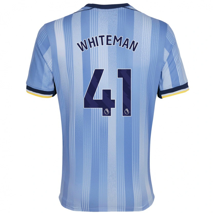 Danxen Enfant Maillot Alfie Whiteman #41 Bleu Clair Tenues Extérieur 2024/25 T-Shirt