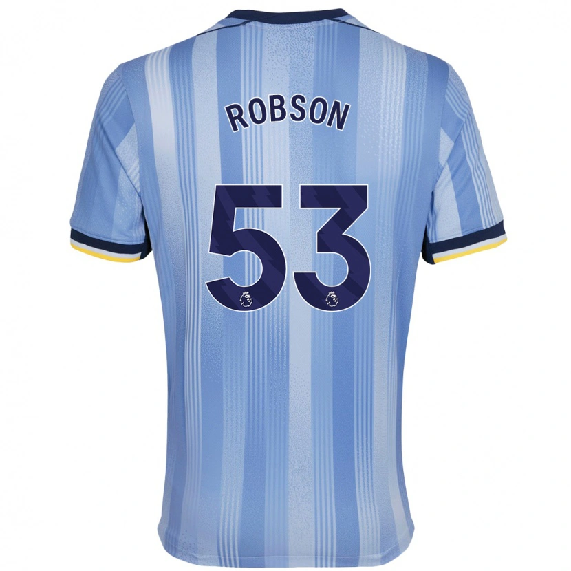 Danxen Enfant Maillot Max Robson #53 Bleu Clair Tenues Extérieur 2024/25 T-Shirt