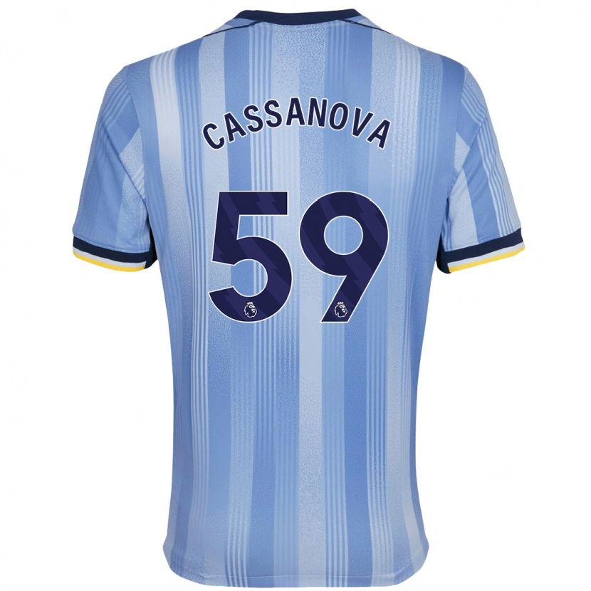 Danxen Enfant Maillot Dante Cassanova #59 Bleu Clair Tenues Extérieur 2024/25 T-Shirt