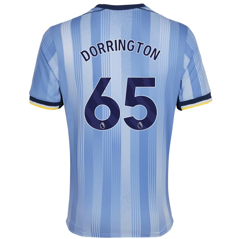 Danxen Enfant Maillot Alfie Dorrington #65 Bleu Clair Tenues Extérieur 2024/25 T-Shirt