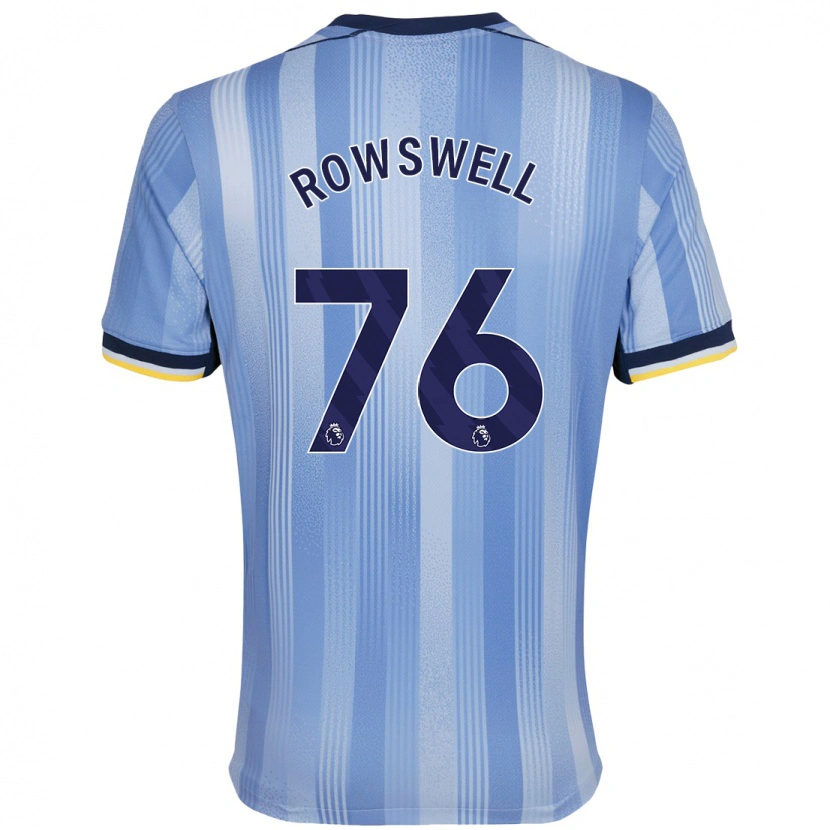 Danxen Enfant Maillot James Rowswell #76 Bleu Clair Tenues Extérieur 2024/25 T-Shirt