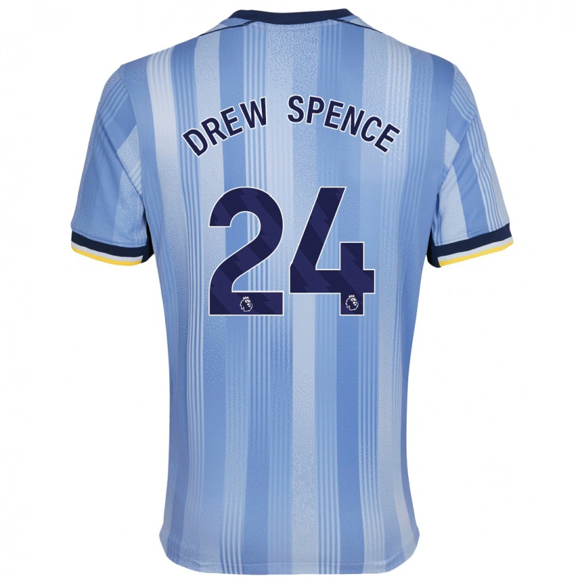 Danxen Enfant Maillot Drew Spence #24 Bleu Clair Tenues Extérieur 2024/25 T-Shirt