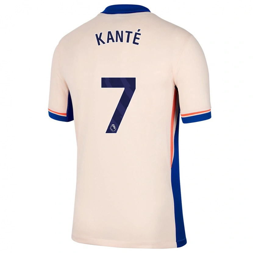 Danxen Enfant Maillot N'golo Kante #7 Beige Clair Tenues Extérieur 2024/25 T-Shirt